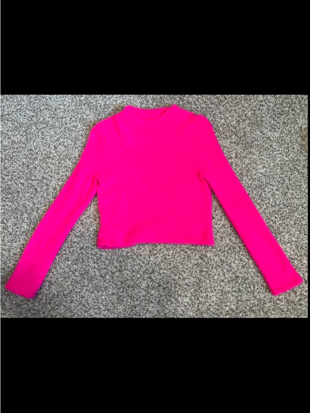 Anthropologie Electric Pink Cropped Sweater M